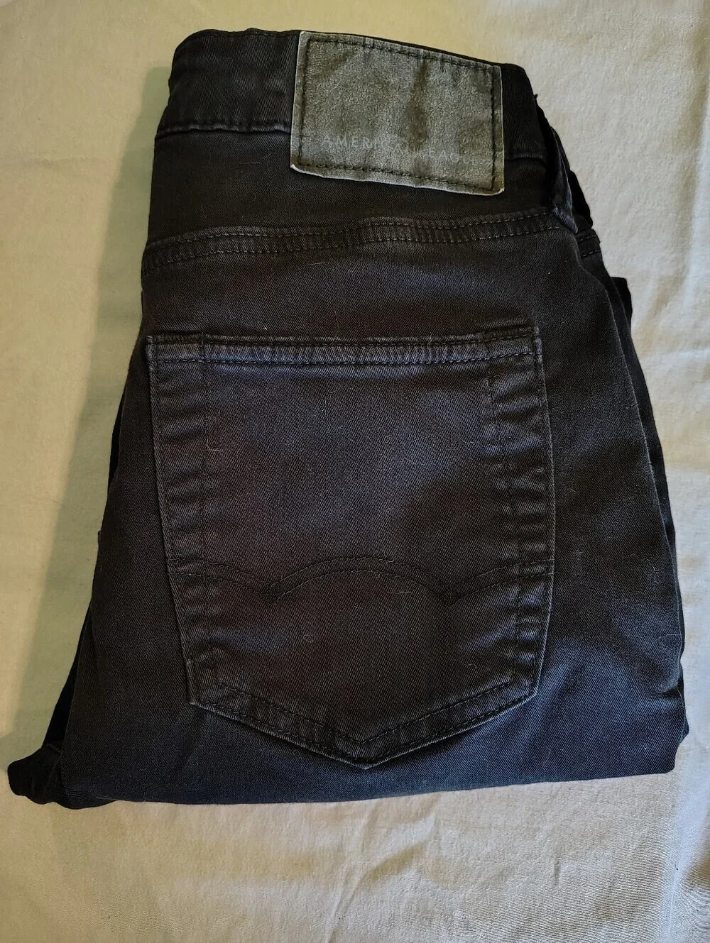 American Eagle Flex Black Denim Slim Jeans Mens 26x28